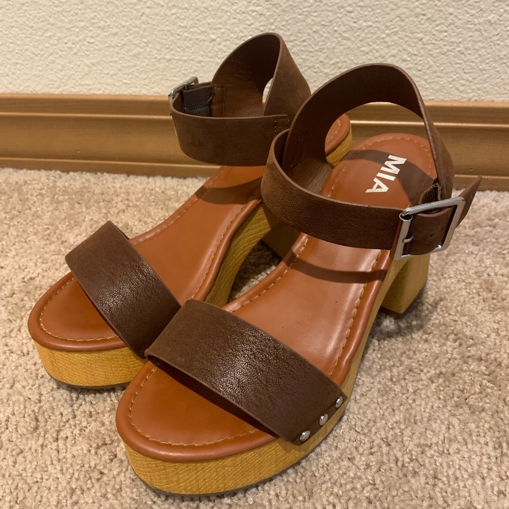 MIA Chunky Platform Heels